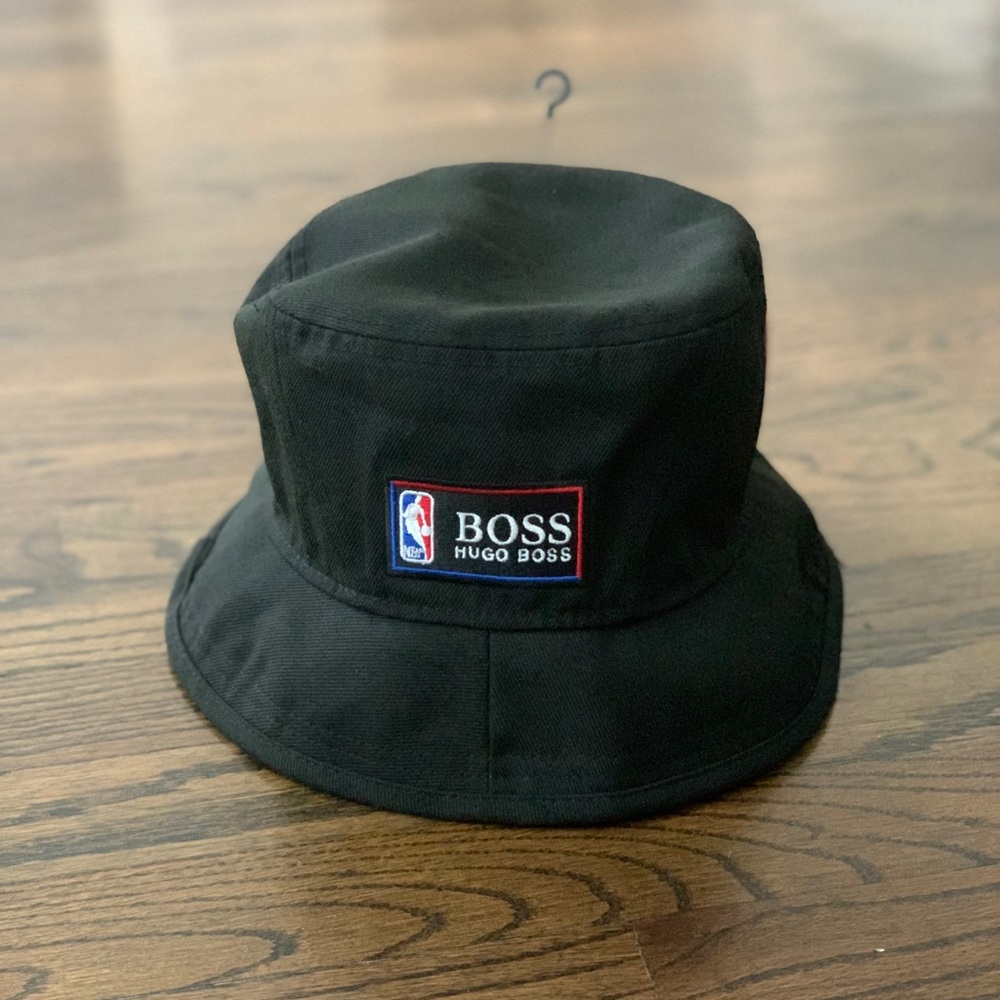 New Hugo Boss x NBA black Bucket Hat Unisex One Size.
